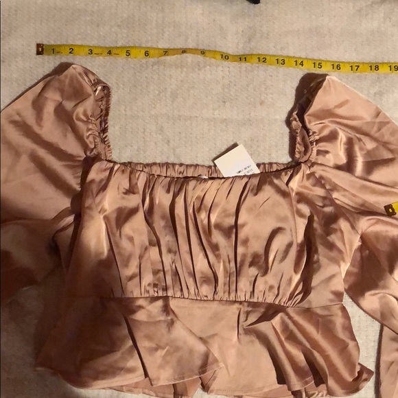 NWT Square neck long sleeve silk shirt - Picture 9 of 10